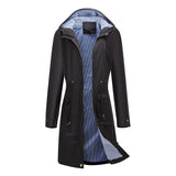 Trench-coat long à capuche imperméable