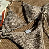 Schnürbikini mit Netzdetail