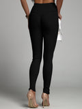 High Waist Vertical Striped Leggings