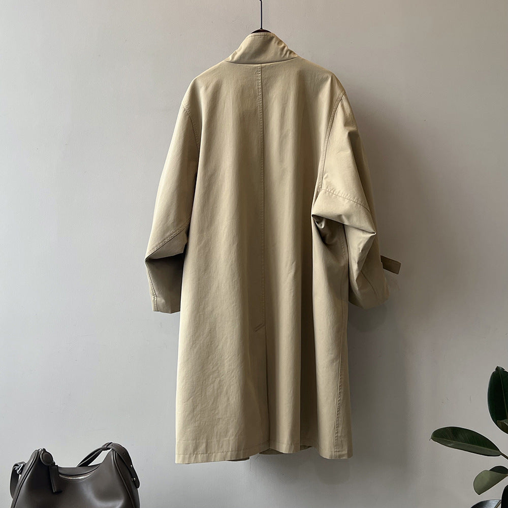 Manteau long de printemps Khaki Breeze