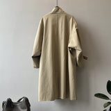 Manteau long de printemps Khaki Breeze