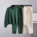 Knitted Two-Piece Sweater Outfit for Women