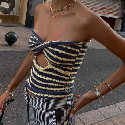 Sapphire Blue Yellow Stripe