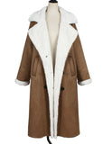 Women’s Thickened Fleece Lamb Wool Long Fur Coat