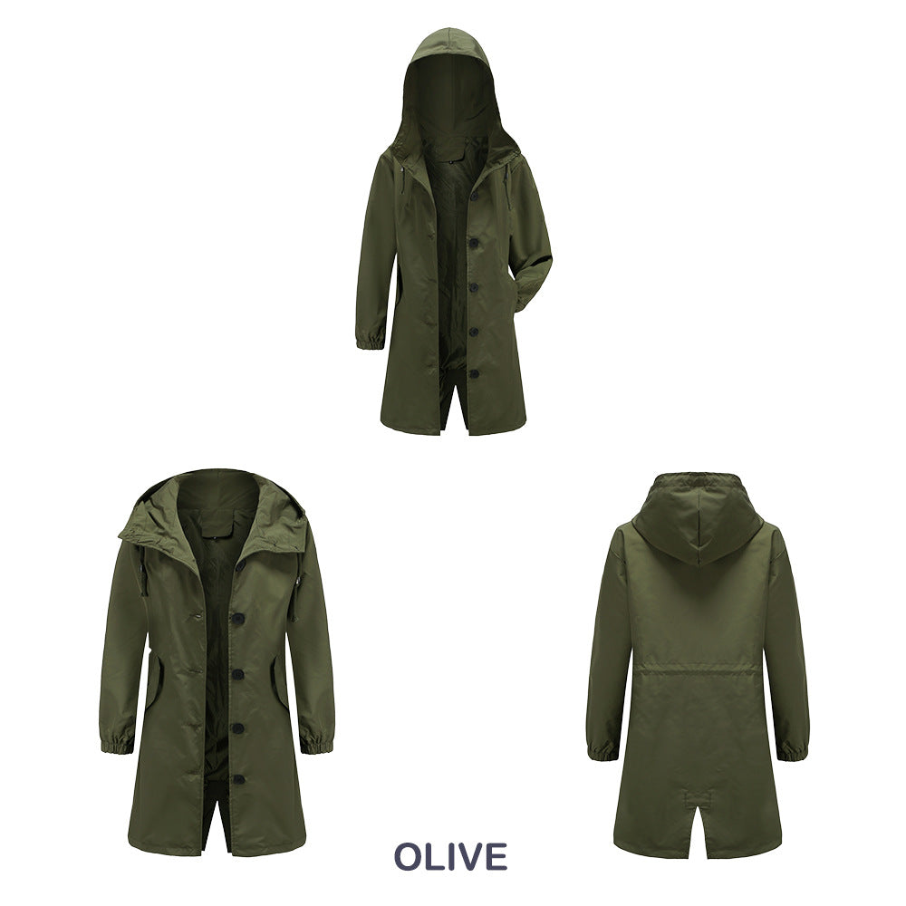Waterproof Long Anorak Trench Coat