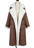 Women’s Thickened Fleece Lamb Wool Long Fur Coat