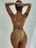 Backless Ring Detail One-Piece Swimsuit