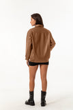 Oversize-Lederjacke für Damen
