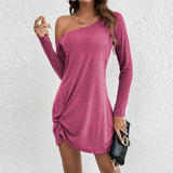 Loose Long-Sleeve Casual T-Shirt Dress