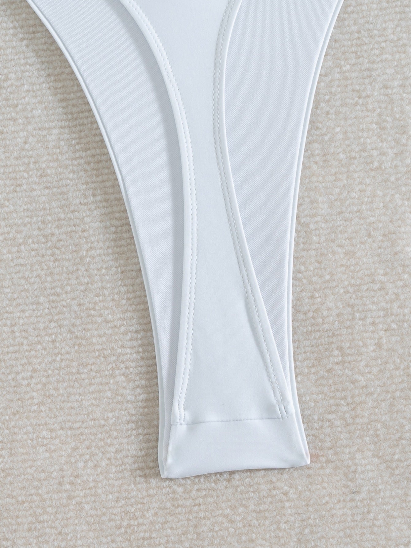 Backless Boho White One-Piece Swimsuit