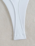 Backless Boho White One-Piece Swimsuit