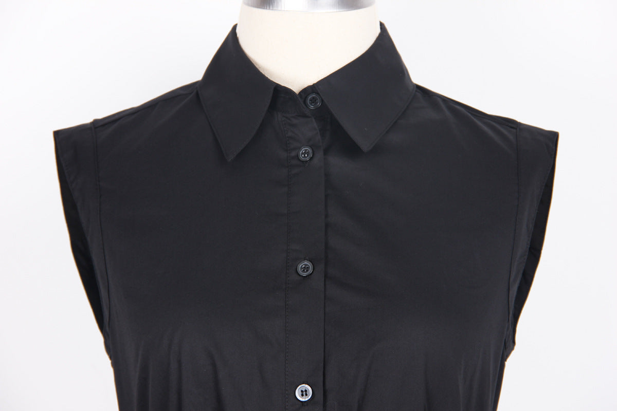 Summer Cotton Single Breasted Fishtail Dress