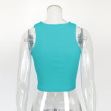 Camisole slim à découpes ajourées pour femme
