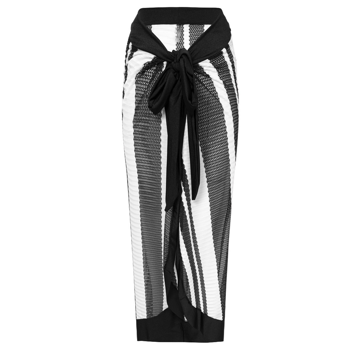 Robe de plage bikini fendue en dentelle froncée