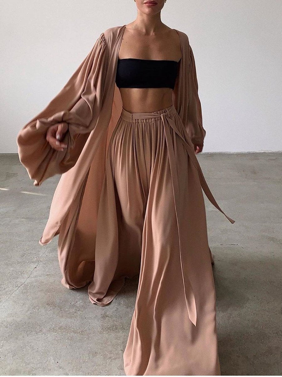 Casual Strapless Vest and Pants Set