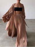 Casual Strapless Vest and Pants Set