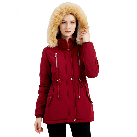 Dicker, mit Lammfell-Fleece gefütterter Wintermantel