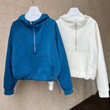 Sweat à capuche demi-zippé Idle pour femme