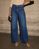High Waist Wide Leg Retro Jeans