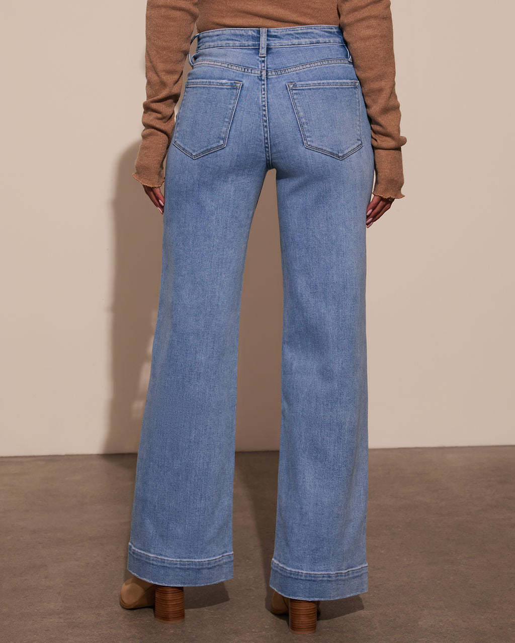 High Waist Wide Leg Retro Jeans
