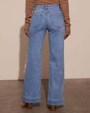High Waist Wide Leg Retro Jeans