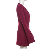 Slim Fit Einfarbiger Winterblazer