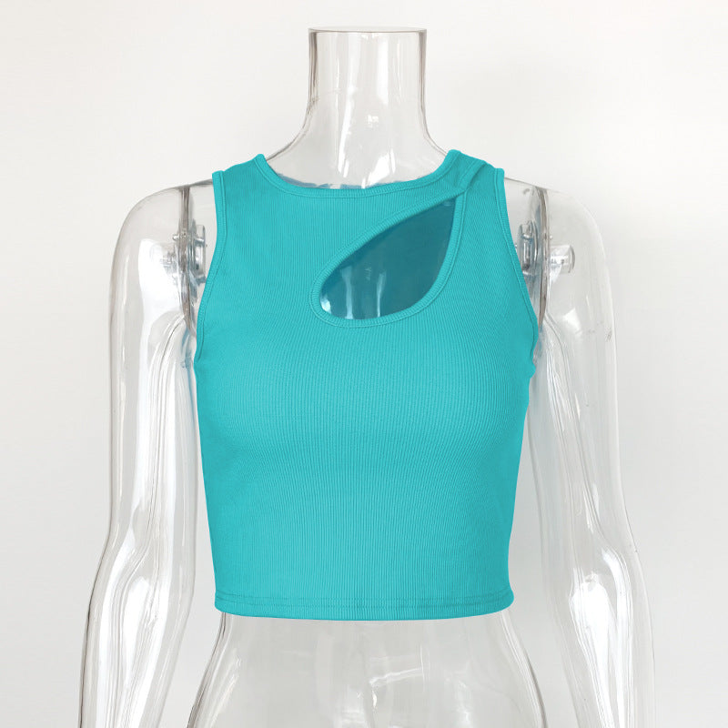 Camisole slim à découpes ajourées pour femme