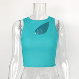 Camisole slim à découpes ajourées pour femme
