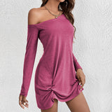 Loose Long-Sleeve Casual T-Shirt Dress