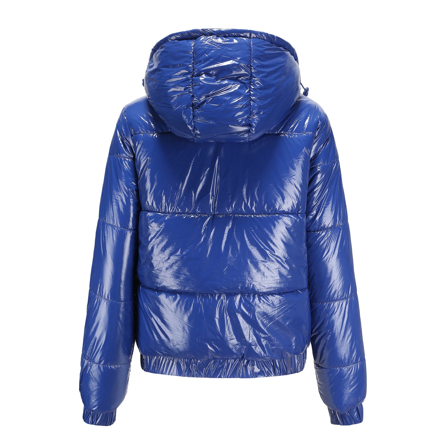Veste matelassée à capuche en coton brillant