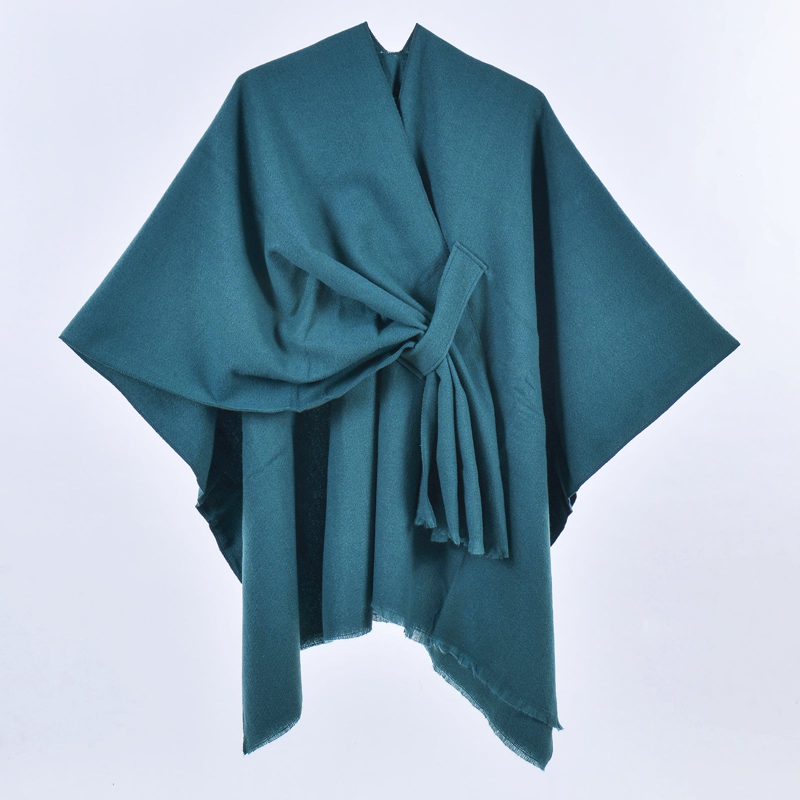 Monochrome Tassel Strap Shawl Green