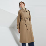 British Double Breasted Extended Trench Coat
