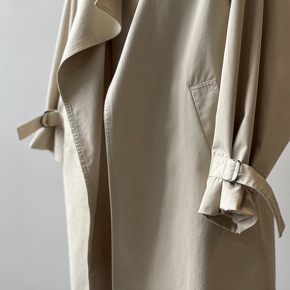 Manteau long de printemps Khaki Breeze