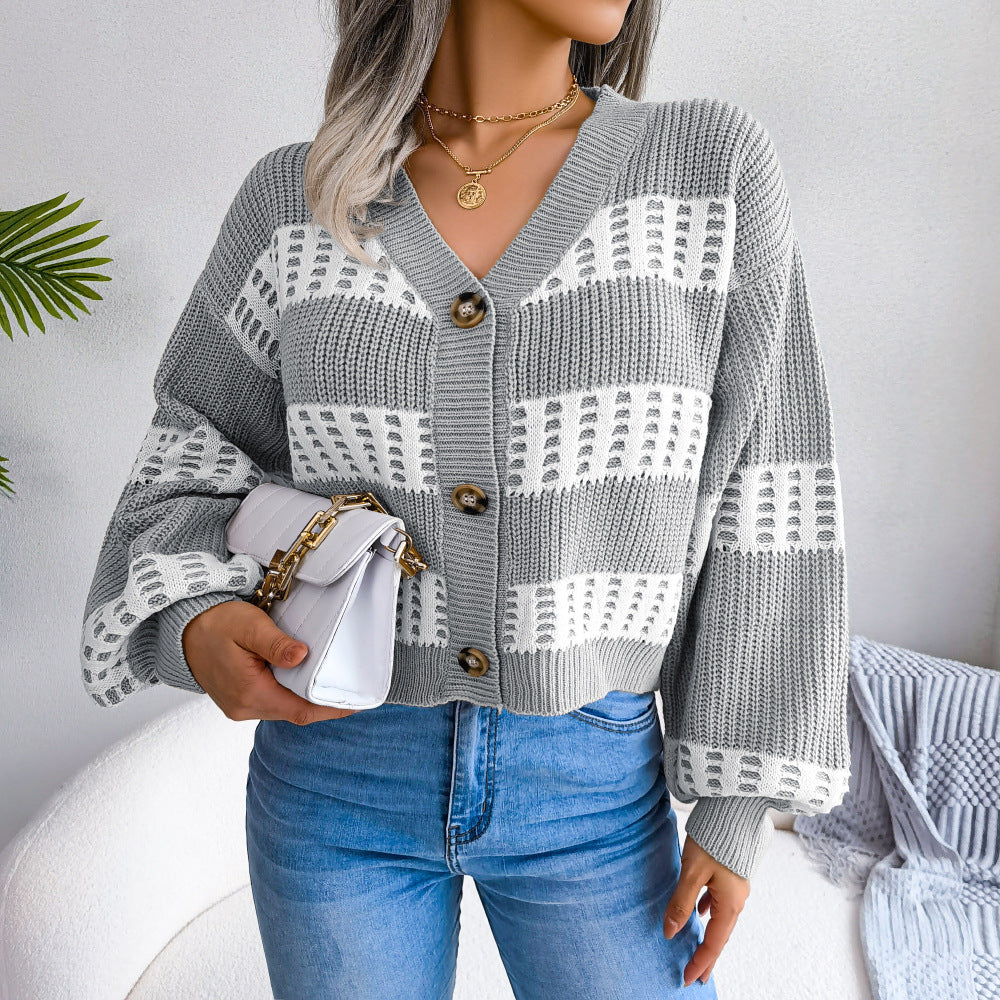 Cardigan à manches lanternes design