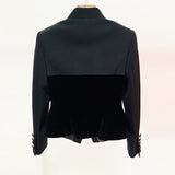 Schmaler Blazer mit Samtnähten und Sternen