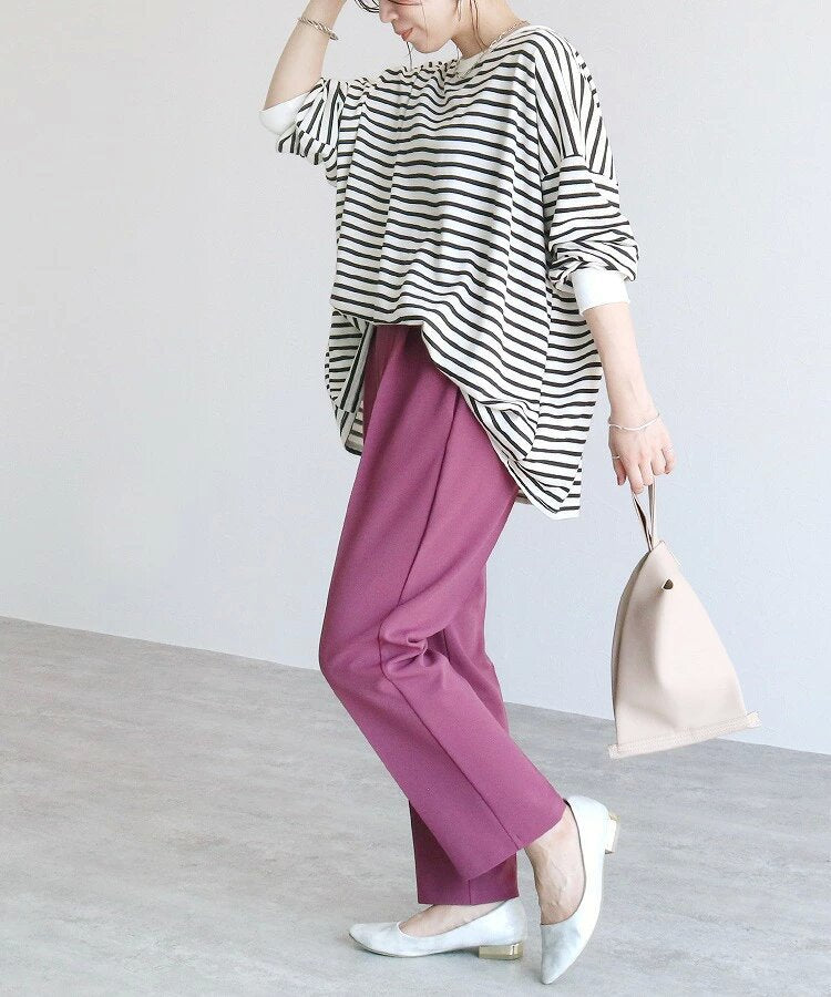 Sweat-shirt oversize en coton rayé pour femme