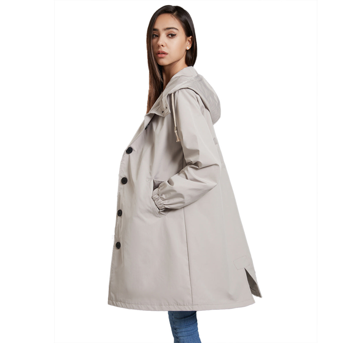 Waterproof Long Anorak Trench Coat