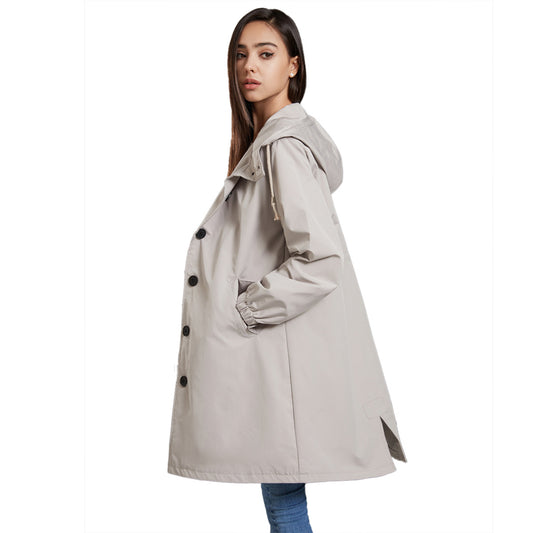 Waterproof Long Anorak Trench Coat