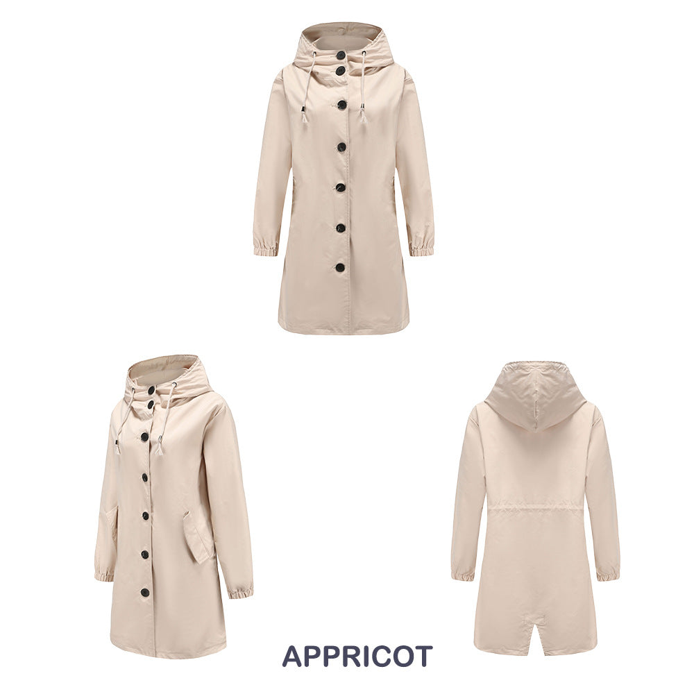 Waterproof Long Anorak Trench Coat