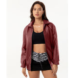 Oversize-Lederjacke für Damen